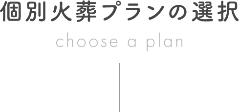 個別火葬プランの選択